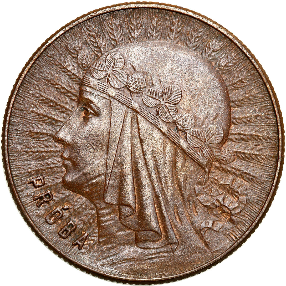 PRÓBA. Głowa kobiety 5 złotych 1933 – Piękne i rzadkie